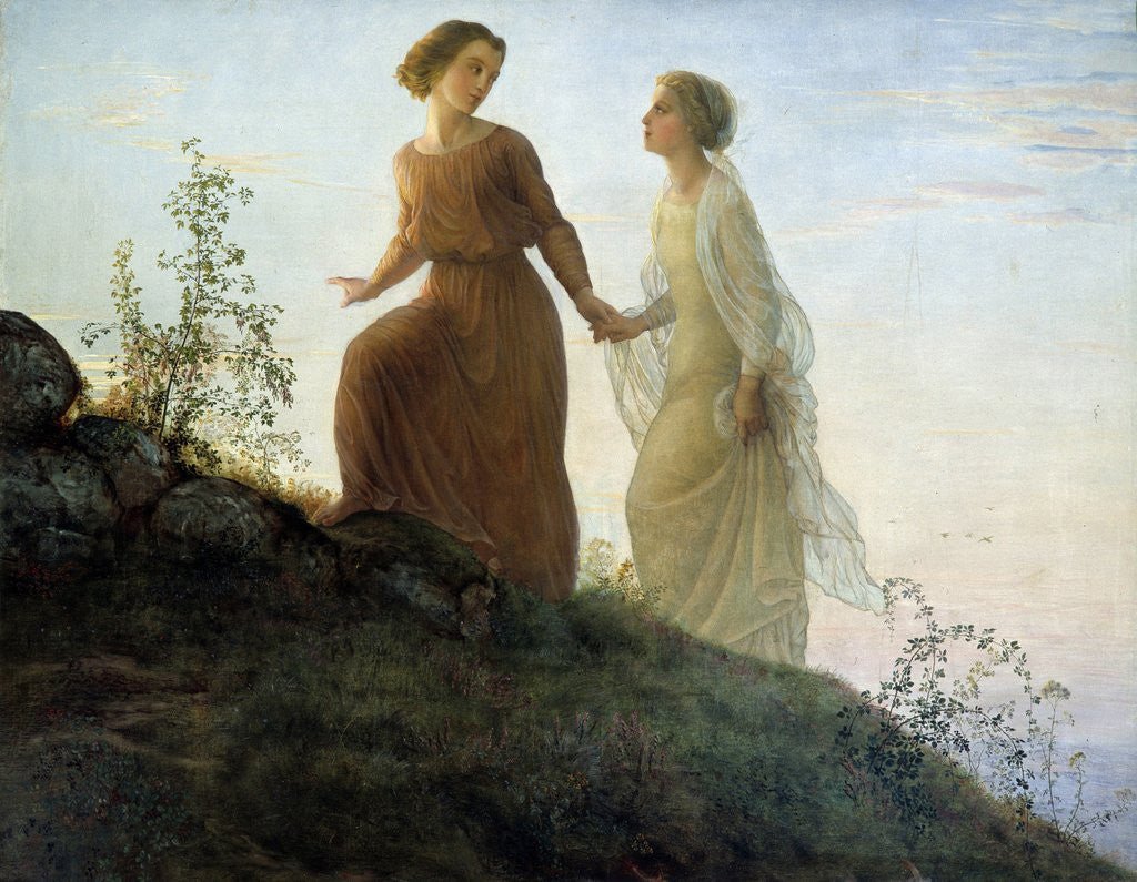 Detail of The poem of the soul: On the Mountain by Louis Janmot