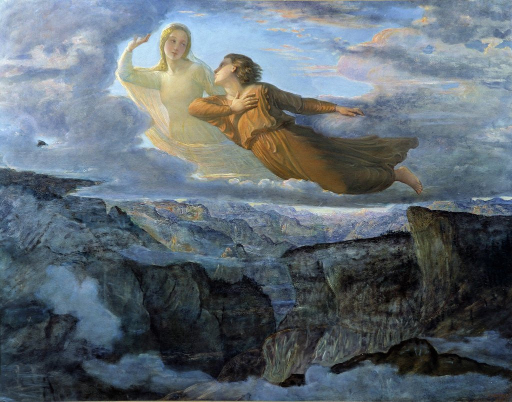 Detail of The poem of the soul: The Ideal by Louis Janmot