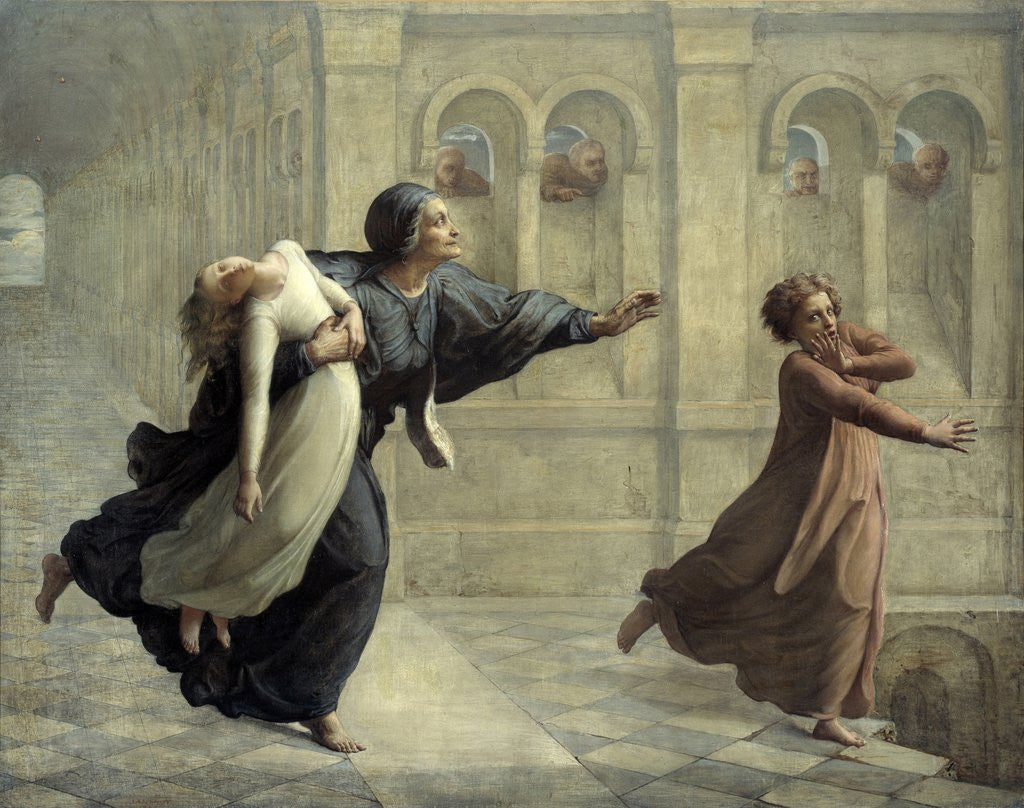 Detail of The poem of the soul: The Nightmare by Louis Janmot