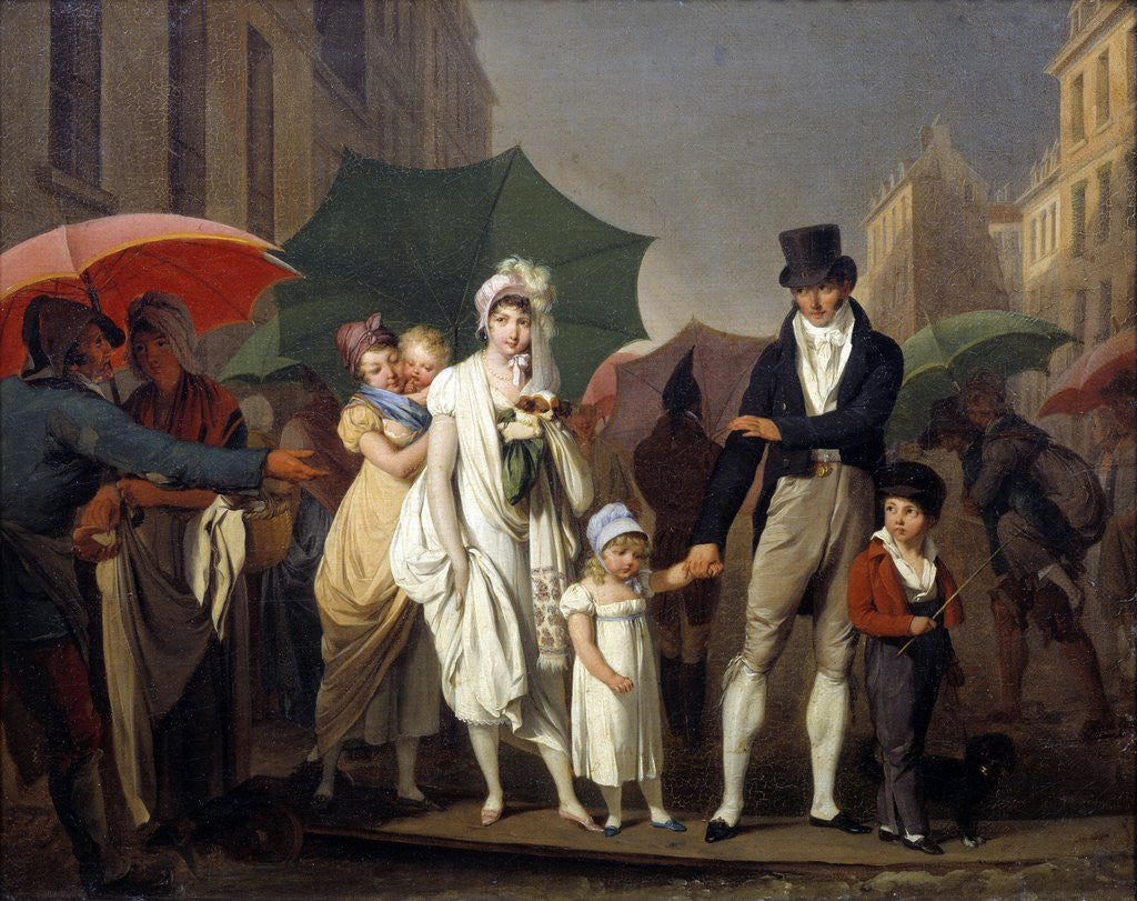 Detail of The Downpour by Louis Leopold Boilly