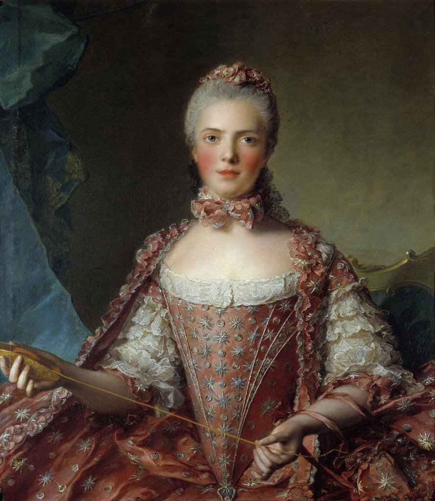 Detail of Portrait of Madame Adelaide de France by Jean Marc Nattier