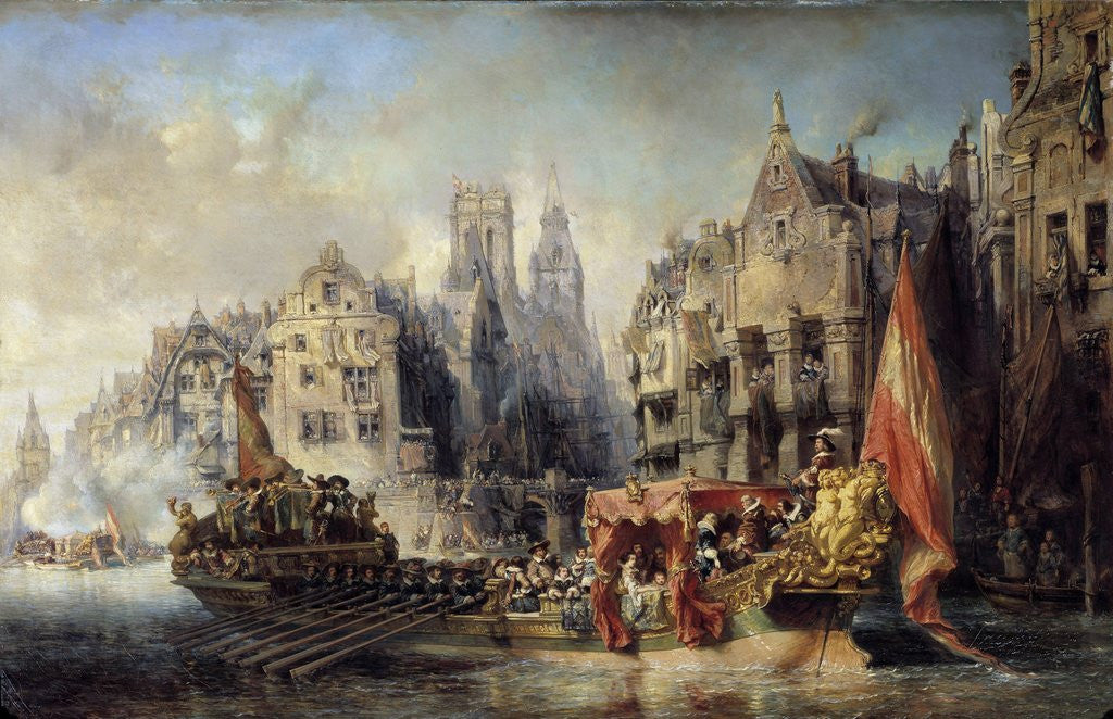 Detail of Arrival of the Duke of Alba at Rotterdam in 1567 by Eugene Isabey
