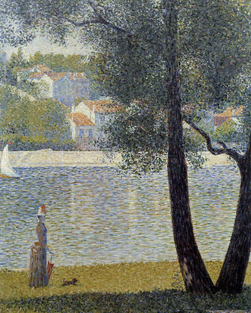 Detail of The Seine at Courbevoie by Georges Seurat