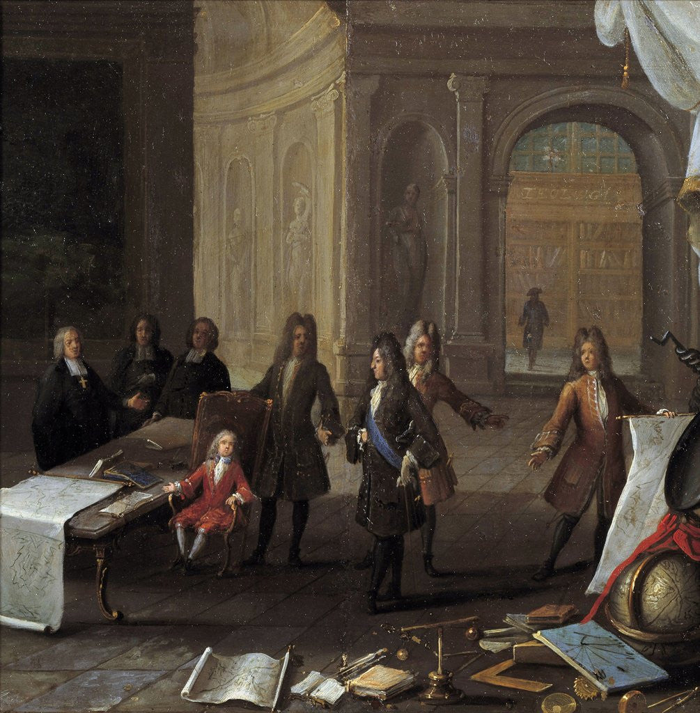 Detail of A Lesson being given to the Young Louis XV by Anonymous