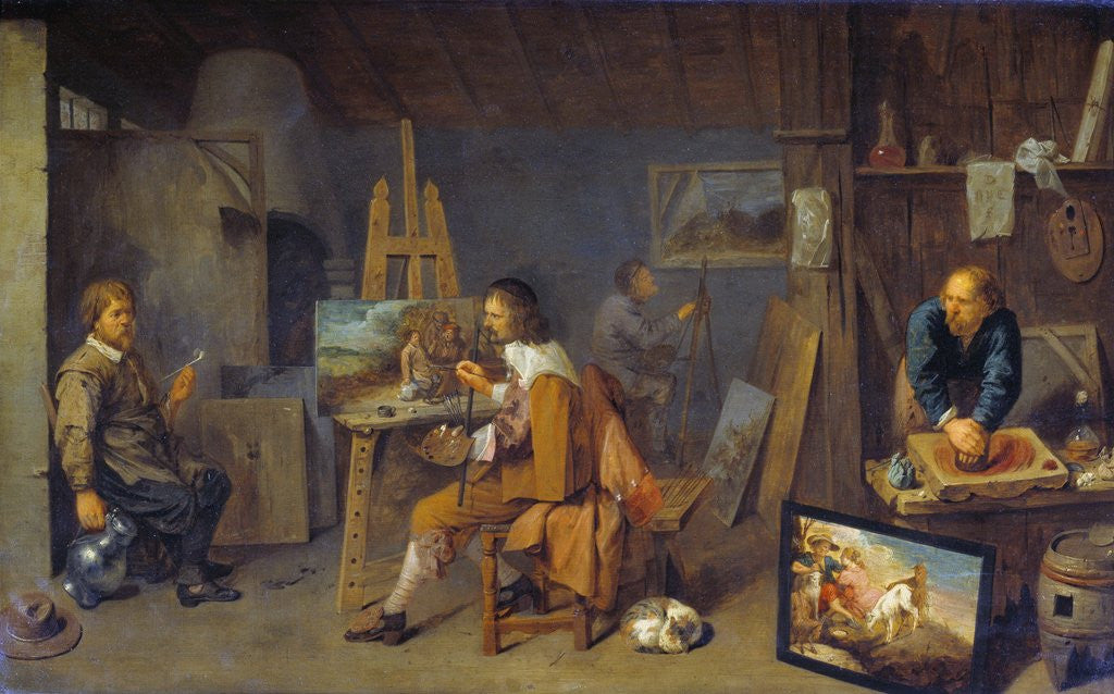 Detail of Painter's Studio by David III Ryckaert