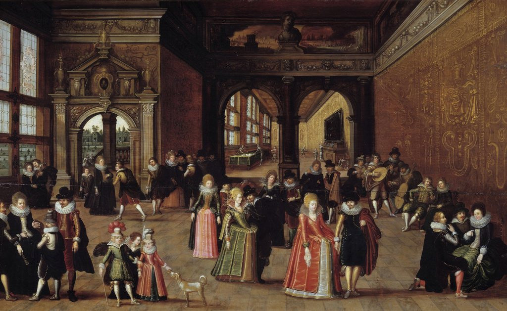 Detail of Ball at time of Henry IV by Louis De Caulery