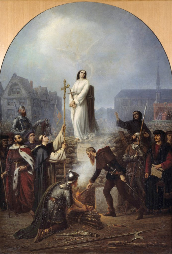 Detail of The martyrdom of Joan of Arc at the stake by Frederic Legrip