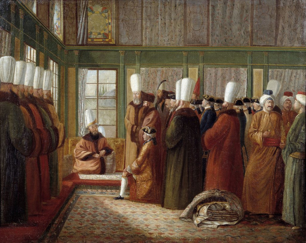 Detail of Reception of a French ambassador by the Great Vizir in Constantinople by Antoine de Favray