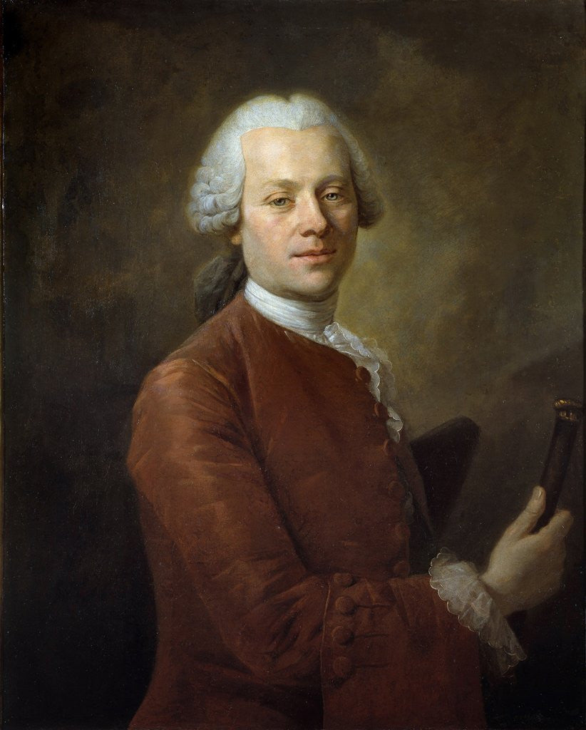 Detail of Portrait of Jean le Rond d'Alembert by Louis Tocque