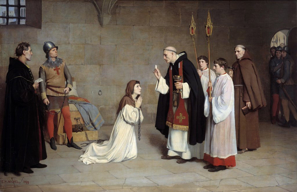 Detail of The last communion of Joan of Arc by Charles Henri Michel