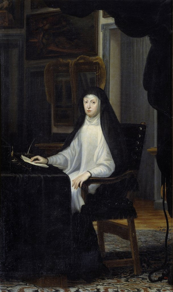 Detail of Portrait of Queen Mariana of Austria as a widow by Juan Carreno De Miranda