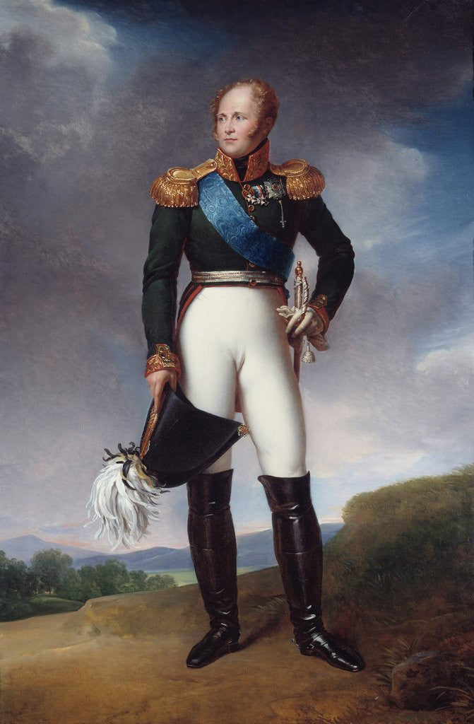 Detail of portrait of Alexander I, Tsar of Russia by Francois Pascal Simon Gerard
