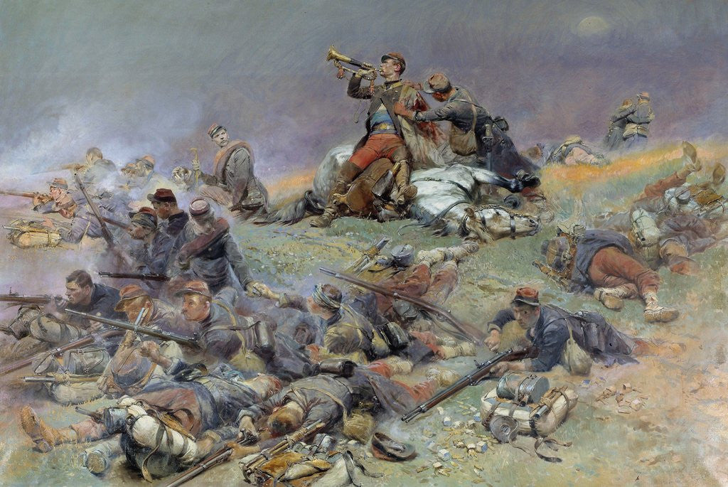 Detail of Death of Commandant Berbegier at the battle of Saint-Privat by Edouard Detaille