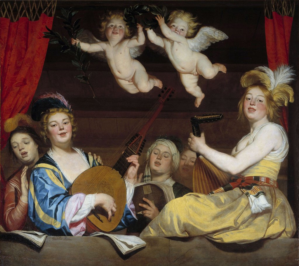 Detail of The Concert by Gerrit van Honthorst