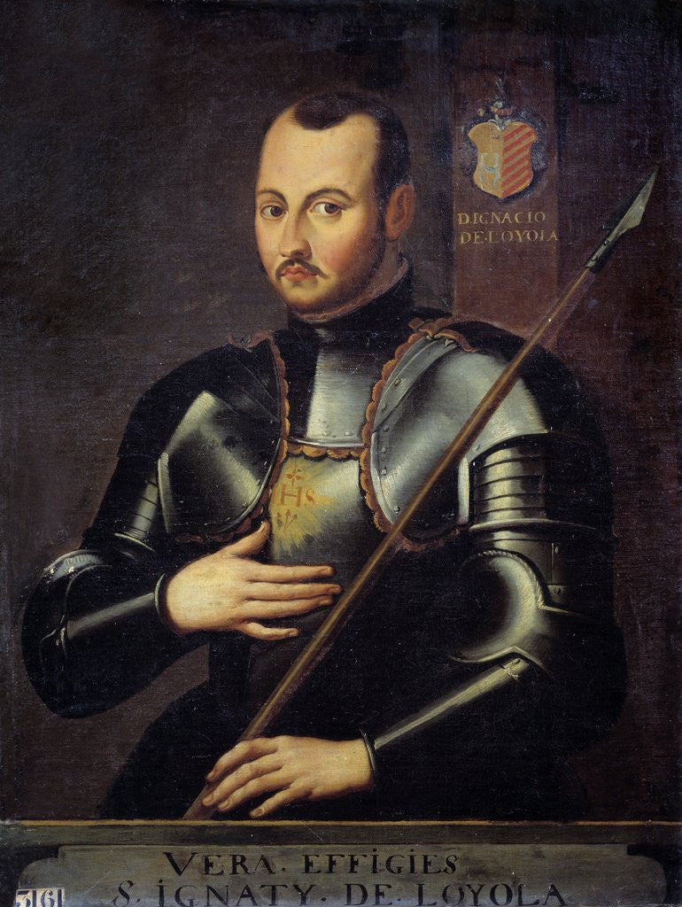 Detail of Portrait of Saint Ignatius of Loyola by Anonymous
