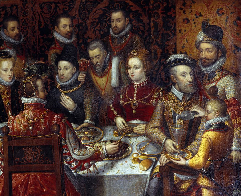 Detail of The banquet of the Monarchs by Alonso Sanchez Coello