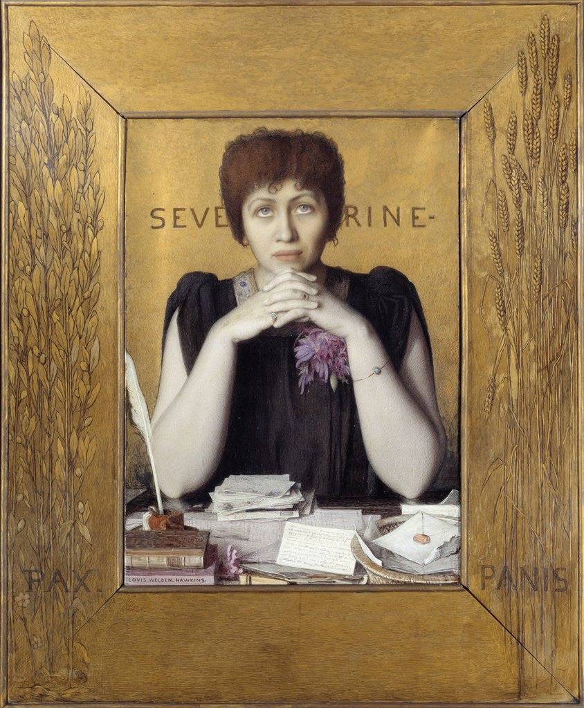 Detail of Portrait of Severine by Louis Welden Hawkins
