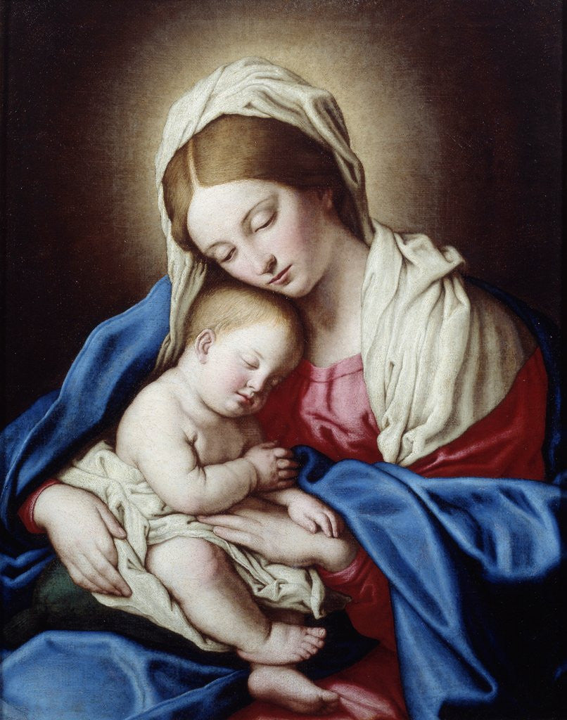Detail of Sleep of the Child Jesus by Sassoferrato