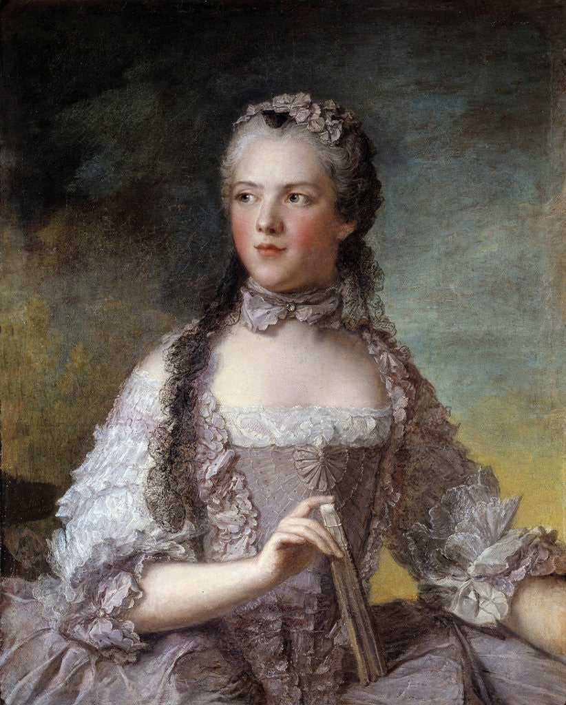 Detail of Portrait of Madame Adelaide de France by Jean-Marc Nattier
