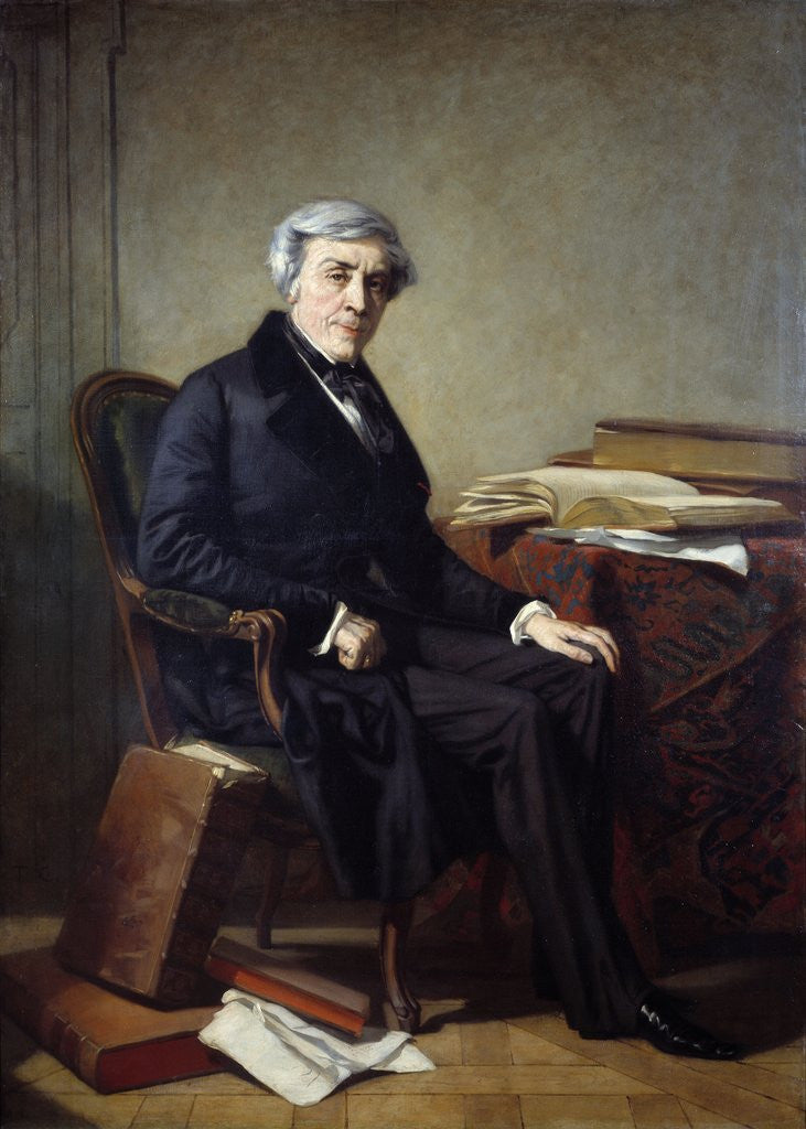 Detail of Portrait of Jules Michelet by Thomas Couture