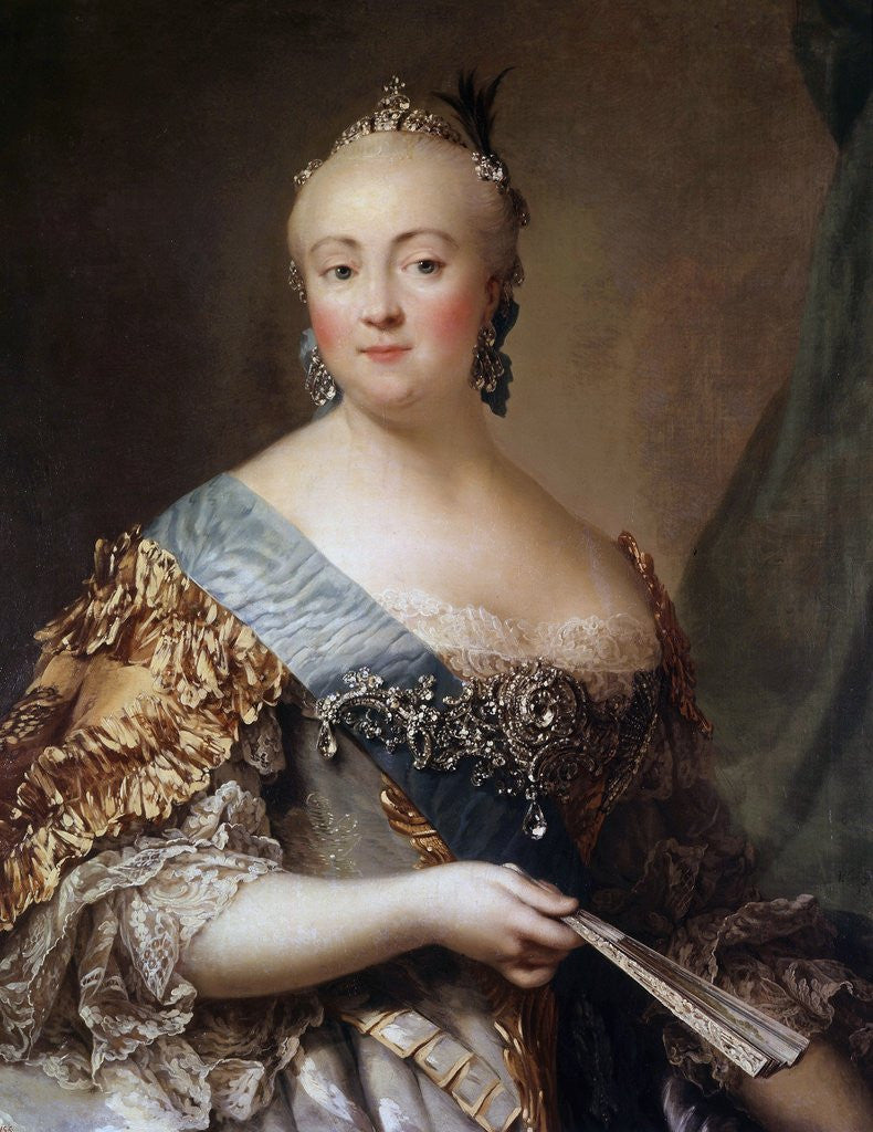 Detail of Portrait of Elizabeth Petrovna by Alexander Roslin