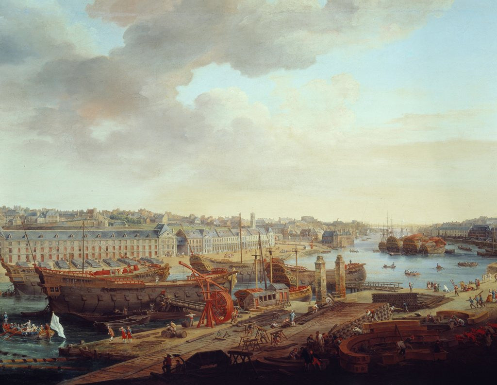Detail of The City of Brest by Louis Nicolas Van Blarenberghe