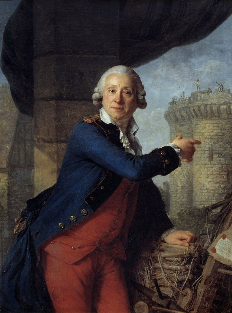 Detail of Portrait of Jean Henri Masers de Latude by Antoine Vestier