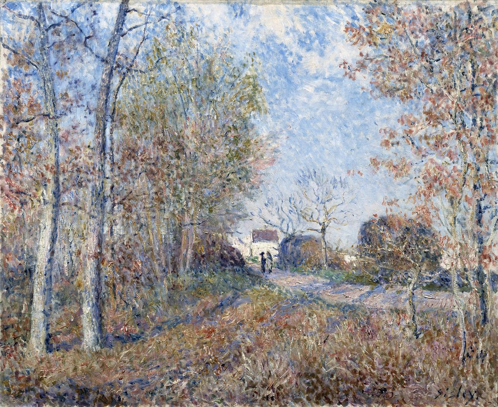 Detail of A Corner of the Woods at Sablons by Alfred Sisley