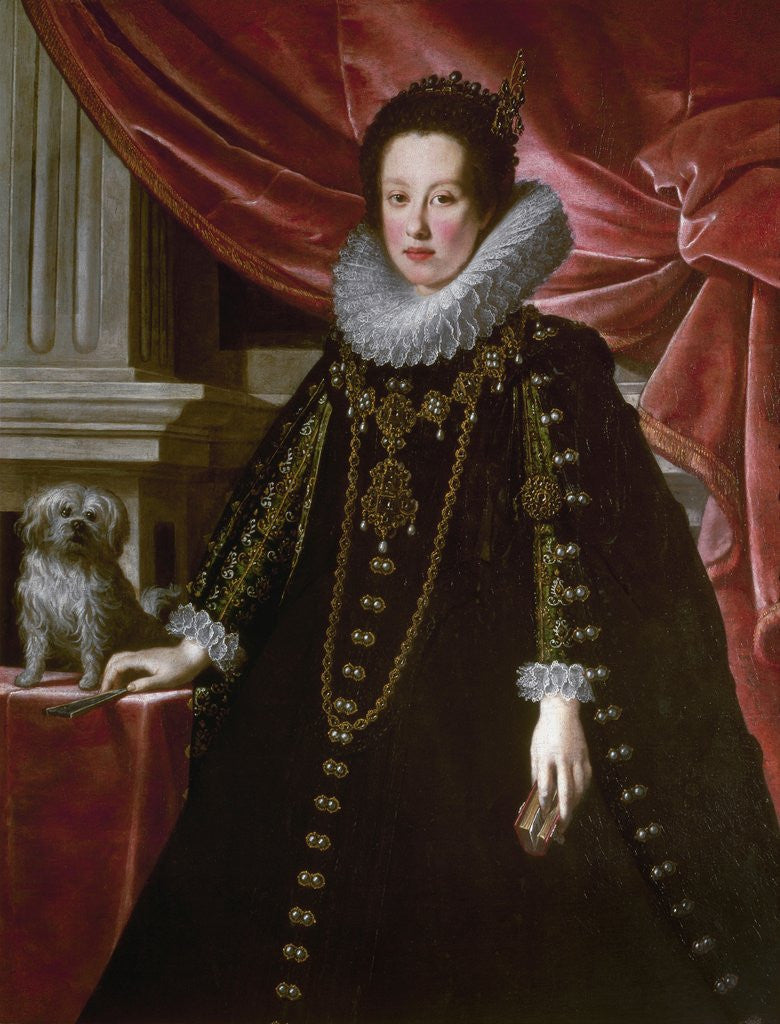 Detail of Portrait of Anna de Medici by Justus Sustermans