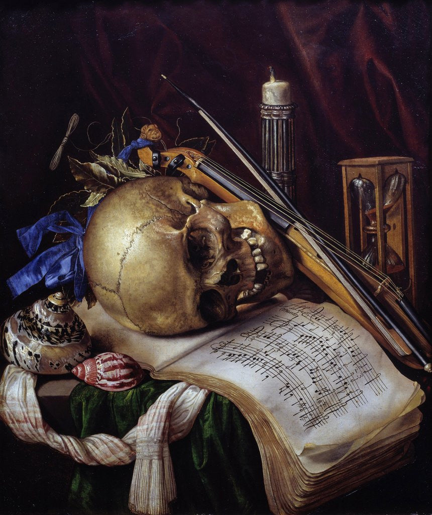 Detail of Vanitas by Simon Renard de Saint Andre