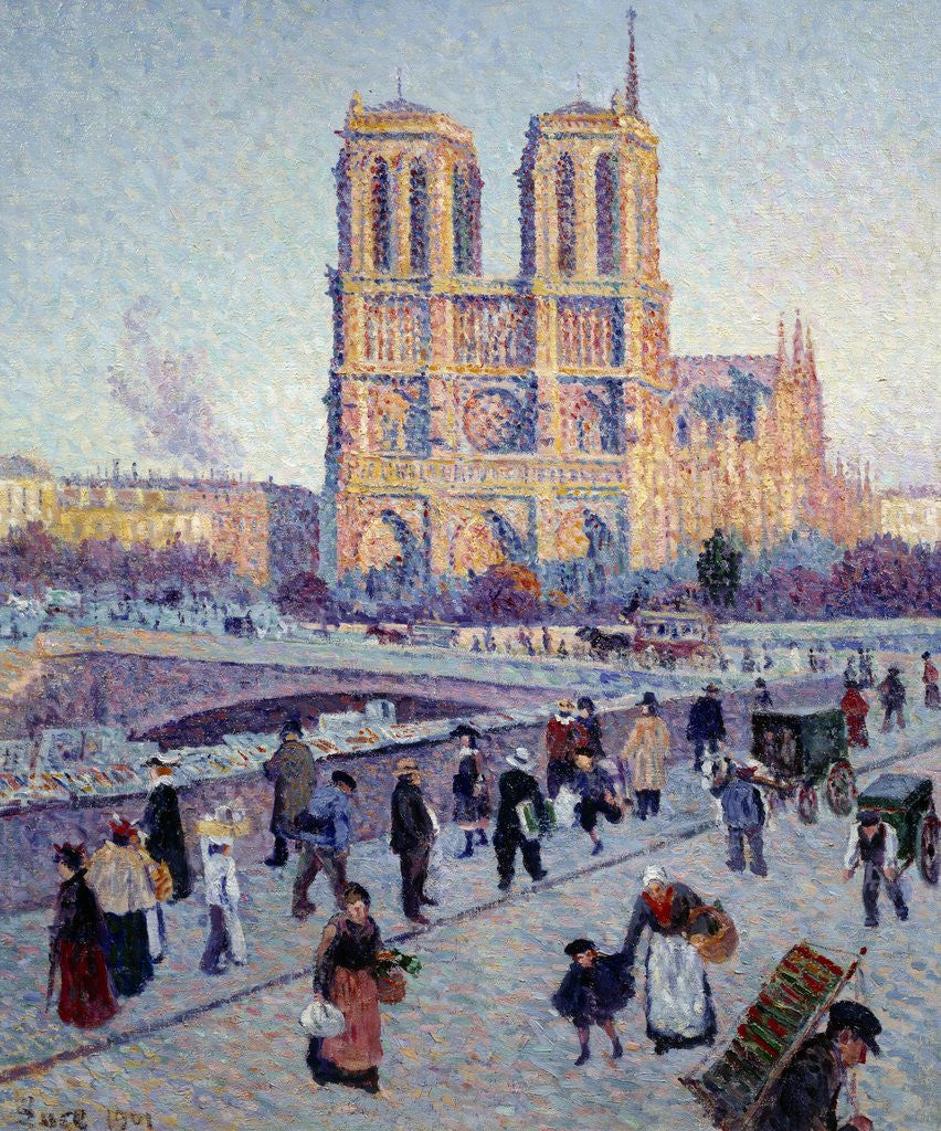 Detail of The Quai Saint-Michel and Notre-Dame by Maximilien Luce