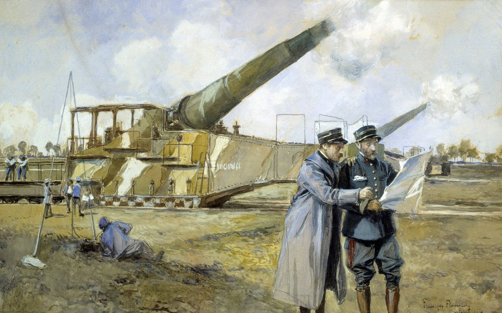 Detail of Heavy Artillery on the Railway by Francois Flameng
