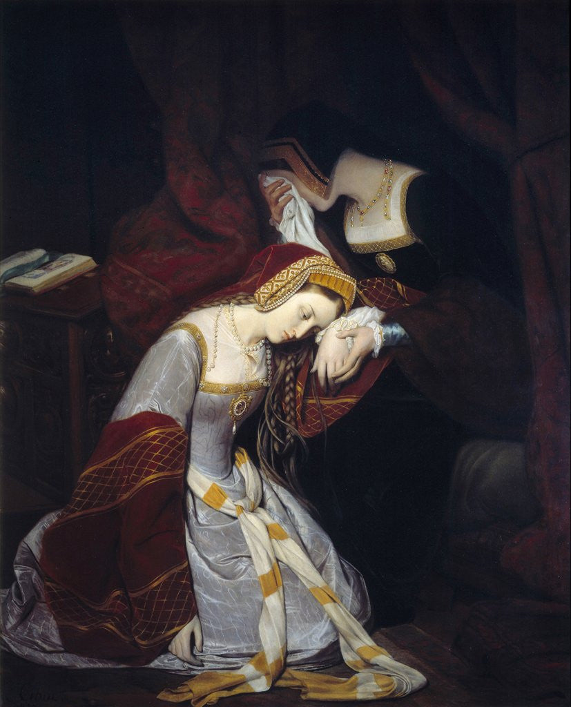Detail of Anne Boleyn in the Tower of London by Edouard Cibot
