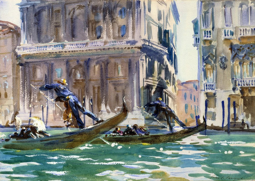 Detail of View of the Grand Canal in Venice by John Singer Sargent