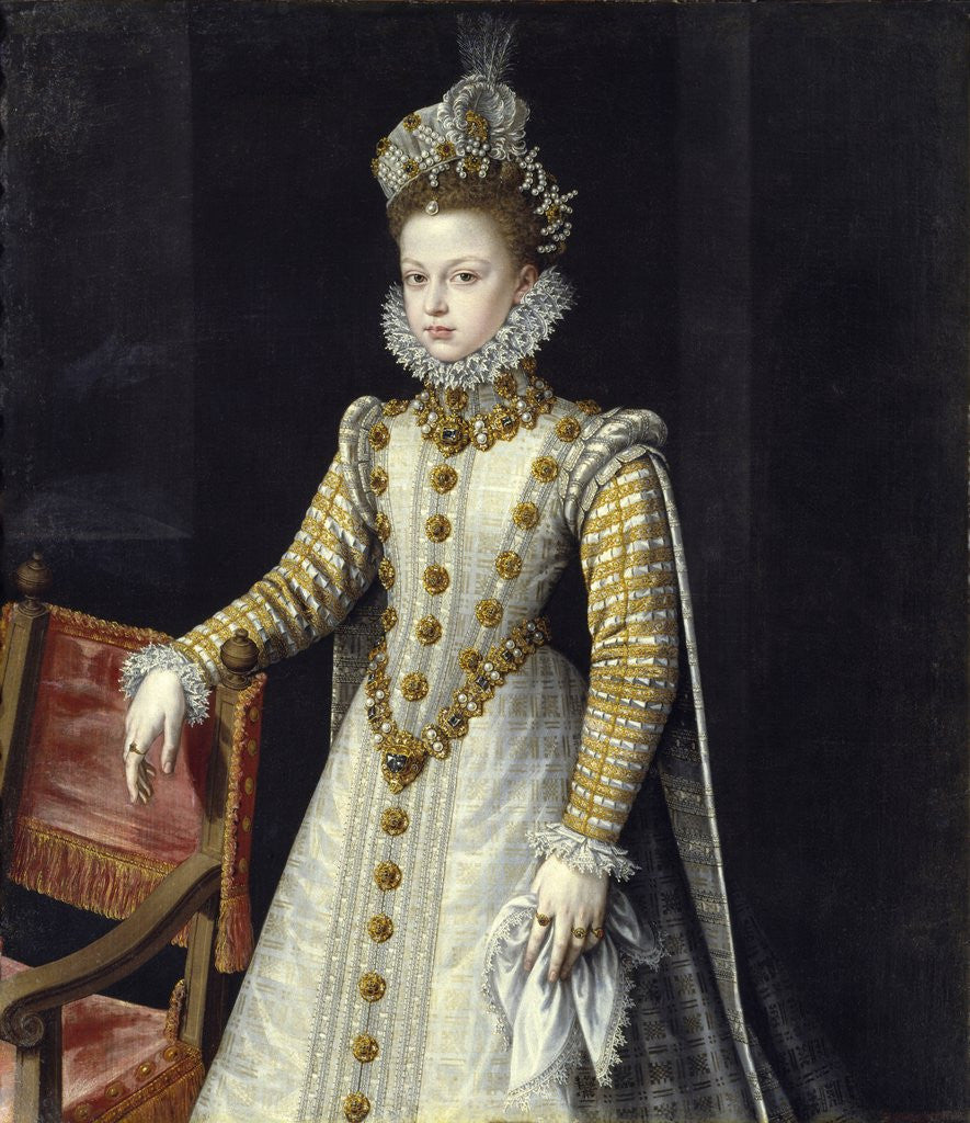 Detail of Portrait of the Infanta Isabel Clara Eugenia by Alonso Sanchez Coello