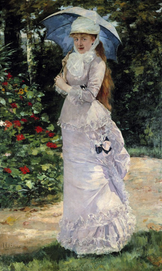 Detail of Portrait of Madame Valtesse de la Bigne by Henri Gervex