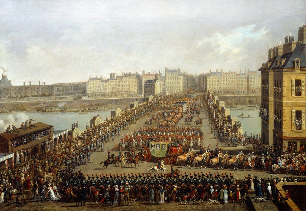 Detail of The Imperial procession returning to Notre-Dame for the sacred ceremony by Jacques Bertaux