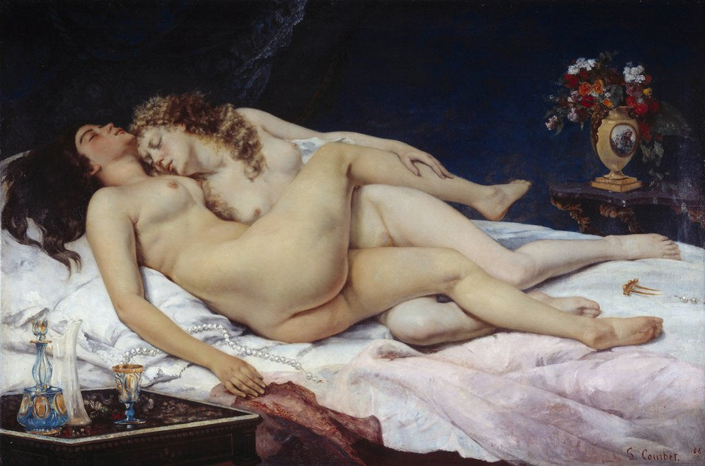 Detail of The Sleepers also known as the Sleep (Le Sommeil) by Gustave Courbet