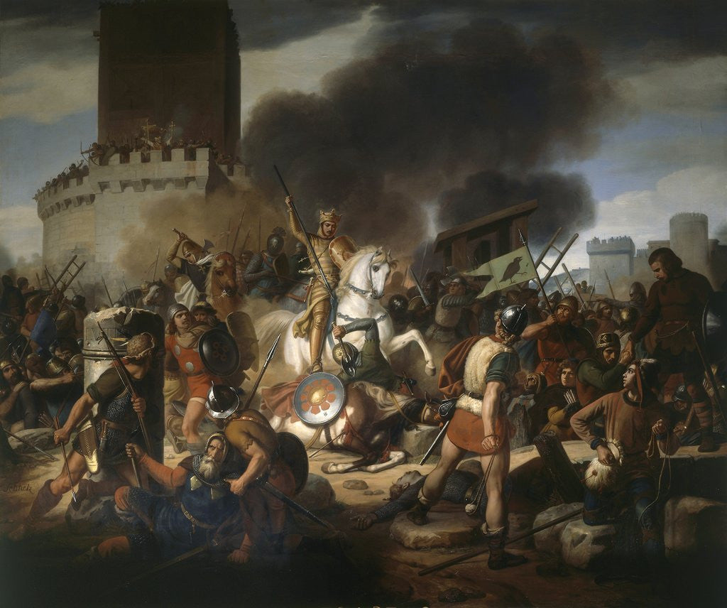Detail of Count Eudes defending Paris against the Normans in 886 by Jean Victor Schnetz