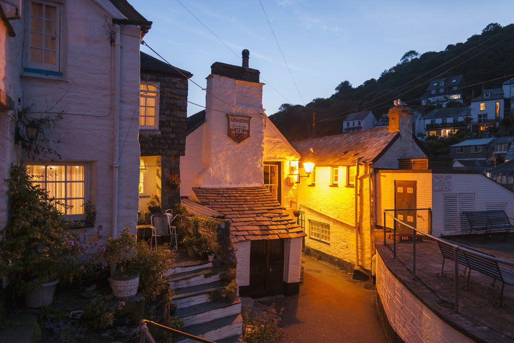 Detail of Polperro is a village with beautiful ancient houses along a canal by Anonymous