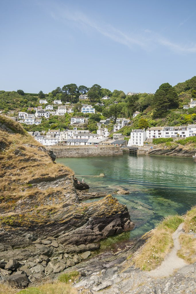 Detail of Polperro is a village with beautiful ancient houses along a canal by Anonymous