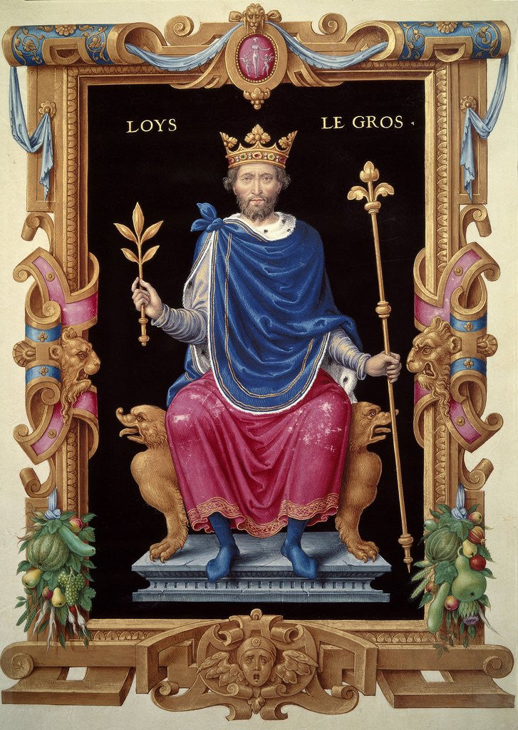Detail of Portrait of King Louis VI the Fat, by Jean du Tillet