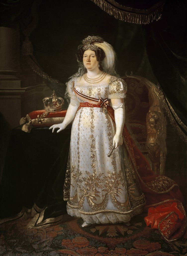 Detail of Portrait of queen Maria Isabella of Spain by Carlo di Falco