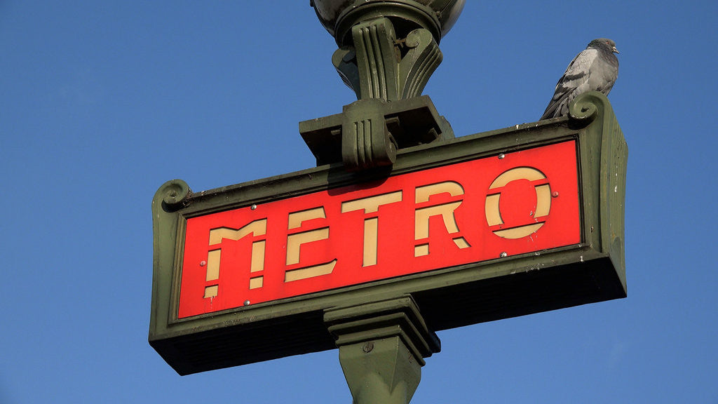 Detail of Metro Sign Paris by Anonymous