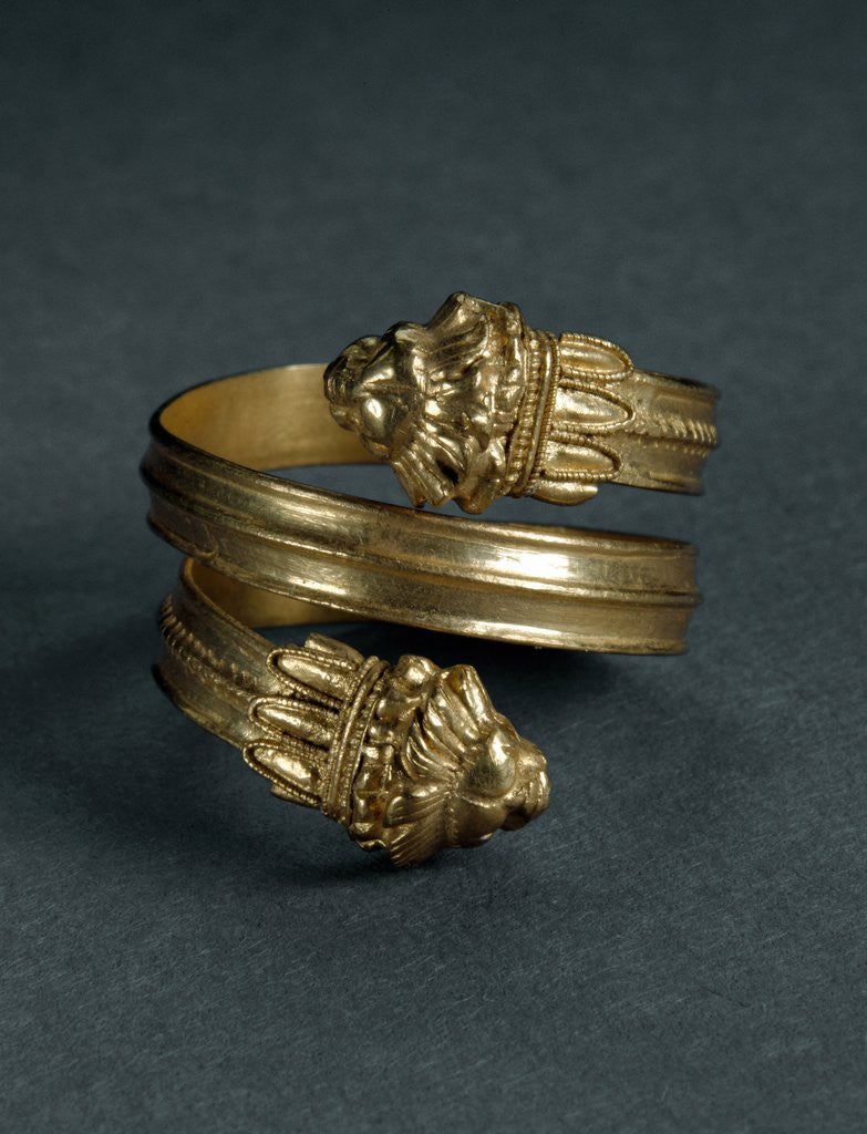 Detail of Spiral ring, with lion protomes, end 4th-beginning 3rd century B by Corbis