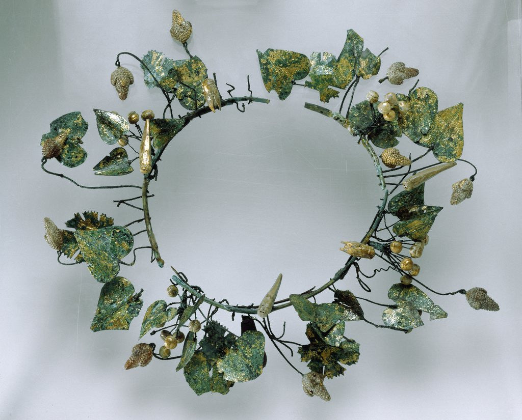 Detail of Crown of gilded bronze, 2nd half 4th century BC by Anonymous