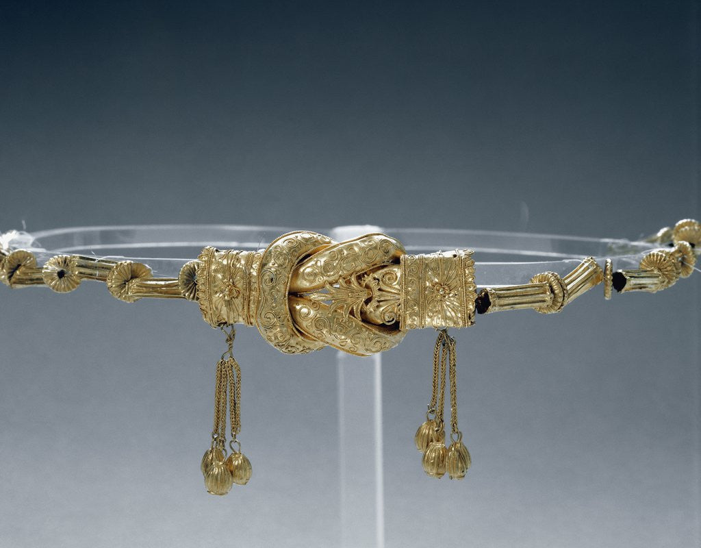 Detail of Diadem with a central Herculean knot, end 4th - beginning 3rd century by Anonymous