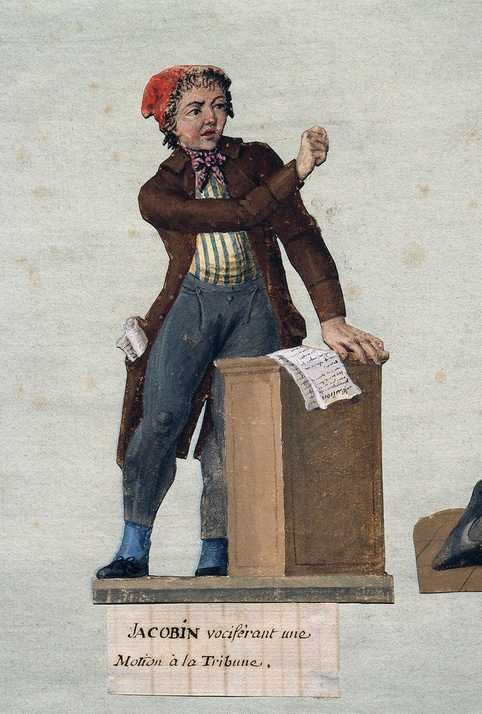 Detail of French Revolution: Jacobin vociferating from the tribune by Corbis