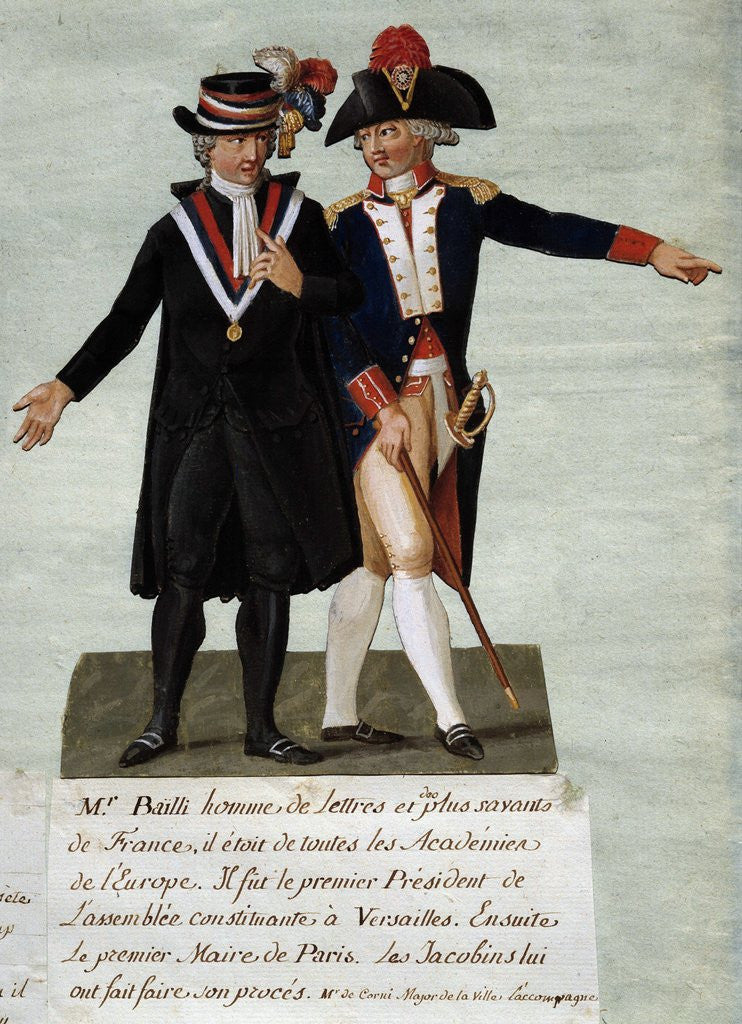 Detail of French Revolution: depiction of Jean Sylvain Bailly by Anonymous