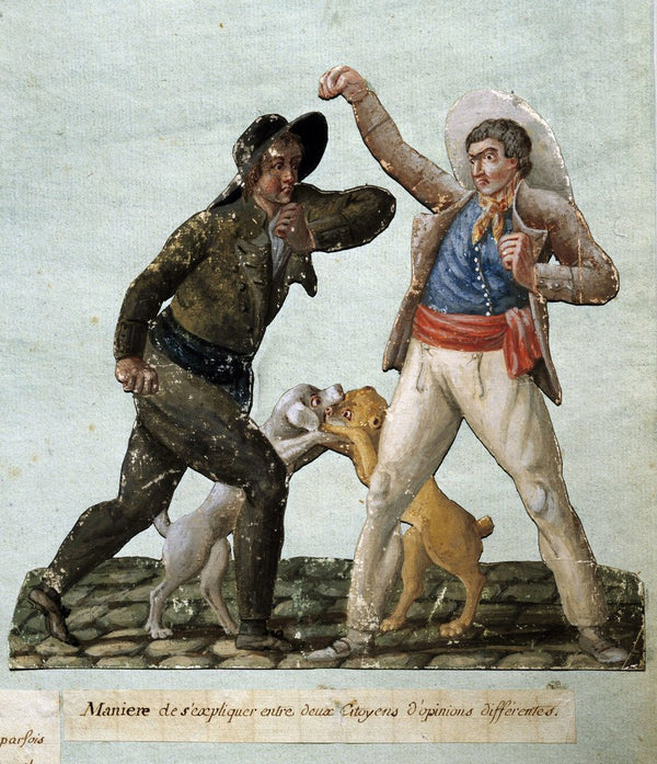 French revolution : two citizens arguing posters & prints by Anonymous